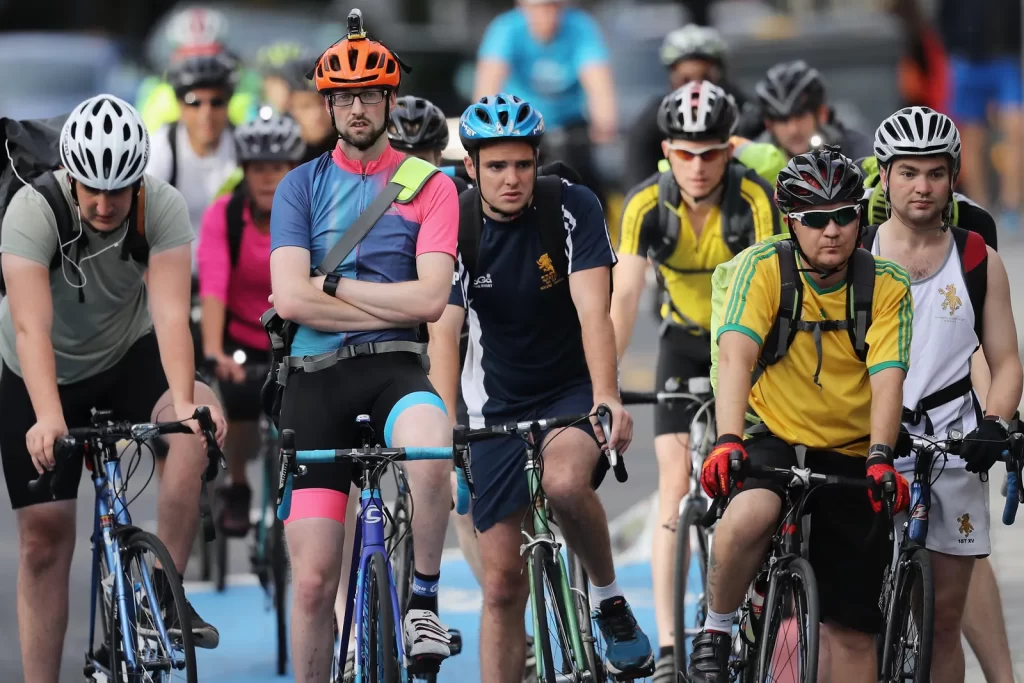 cyclists in London