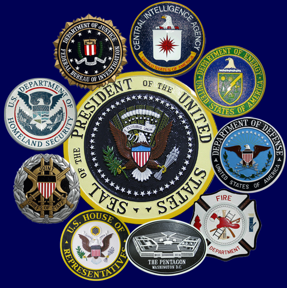 US government agency plaques
